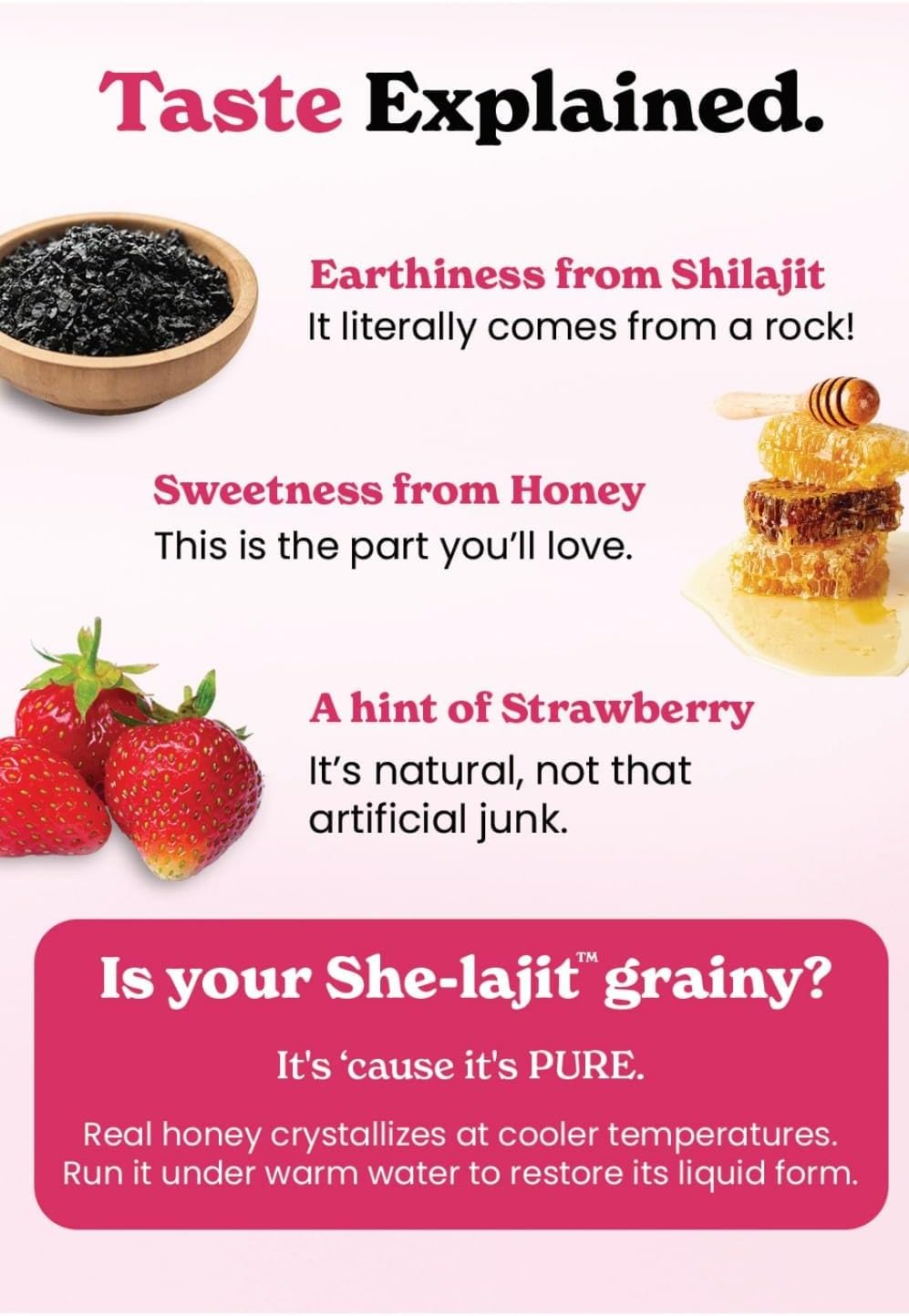 Strawberry Honey sticks shilajit for Women