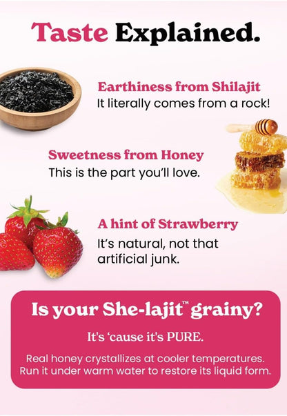 Strawberry Honey sticks shilajit for Women
