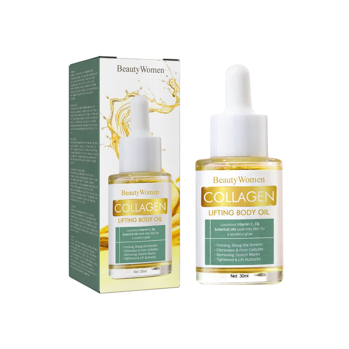 Collagen lifting body oil