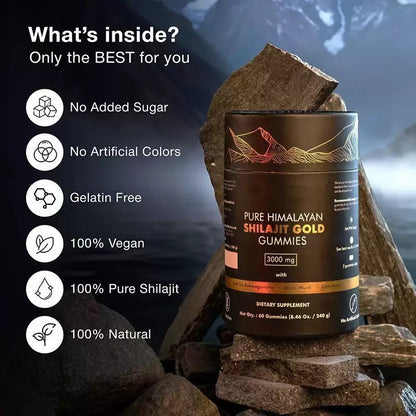 Pure Himalayan Shilajit Gummies Gold