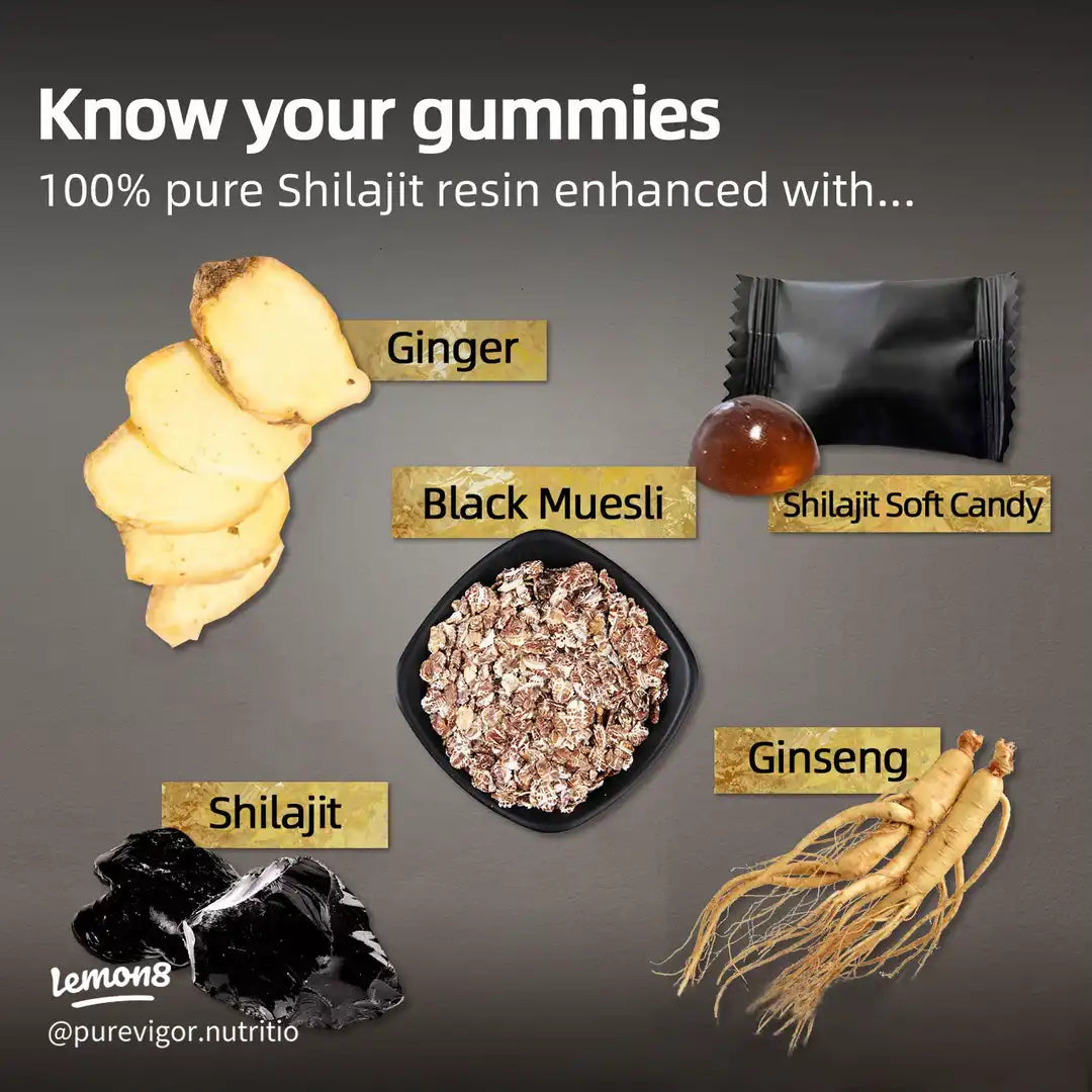 Pure Himalayan Shilajit Gummies Gold