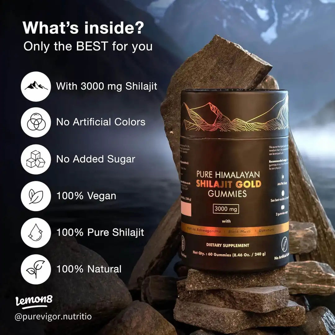 Pure Himalayan Shilajit Gummies Gold