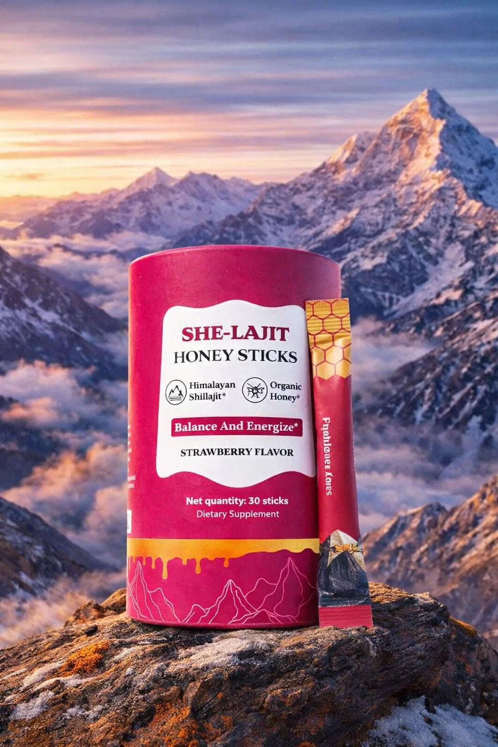 Strawberry Honey sticks shilajit for Women